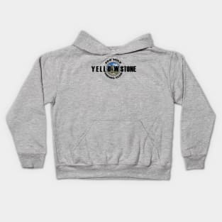 500 MILE HIKING CLUB Yellowstone National Park - backcountry hiking Kids Hoodie